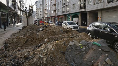 Obras en la avenida de Portugal.