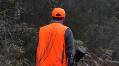 Uno de los cazadores que particip� en la batida llevada a cabo en Portas.