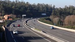 Lugar donde ocurri� el accidente en la AP-9 provocado por unos jabal�es