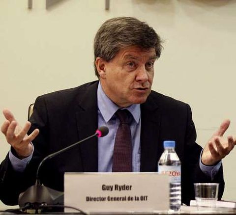 El director general de la OIT, Guy Ryder, ayer en Madrid. 