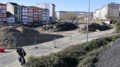 Vista de los trabajos de humanizaci�n de la avenida de As P�as.