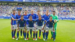 OviedoHorizontal.Once inicial del Real Oviedo frente al Reus
