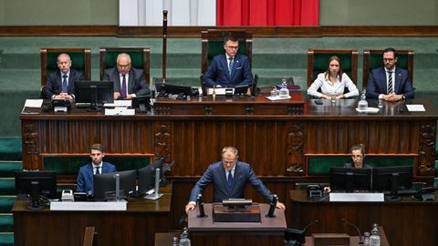 Comparecencia de Tusk en el Parlamento polaco