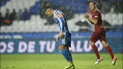 Quique, que en la foto aparece en una imagen de archivo, no sali� en el derbi del domingo hasta los instantes finales