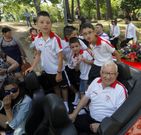 Coc� e os m�s pequenos do Abanqueiro encabezaron a marcha.<span lang= es-es > </span>
