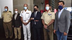 El capitn de navo Ignacio Cuartero en su acto de despedida en Pontevedra