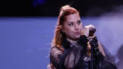 Leire Martínez, en su último concierto con La Oreja de Van Gogh, en Zaragoza