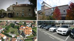 El �xito de subastas como las del Pazo Bai�n o el de Vista Real (fotos superiores), ambos en Vilanova, contrastan con la  gran cantidad de bienes incautados a narcos cuyo destino sigue siendo a d�a de hoy incierto por falta de medios