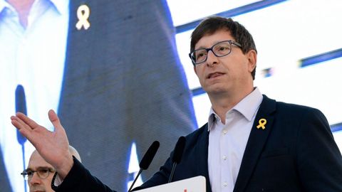 El exconsejero catal�n Carles Mund� (ERC), en la campa�a del 21D