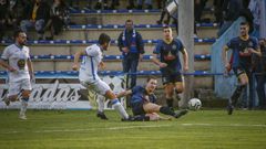 Imagen del partido de la primera vuelta entre el Boiro y el Puebla disputado en Barra�a.