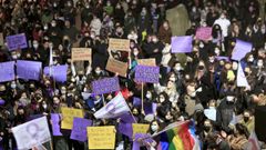 La multitudinaria concentracin en Lugo.