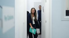 La portavoz de Junts en el Congreso, Mriam Nogueras, el pasado mircoles en una rueda de prensa en Barcelona.