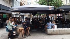 Imagen de archivo del San Xo�n en la plaza de la Cormelana el a�o pasado