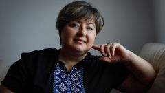Svitlana tiene a su hija mayor en la frontera de Ucrania con Moldavia