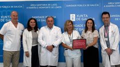 Los promotores del proyecto AlineadODS entregaron este martes en el HULA el reconocimiento por su implicaci�n.