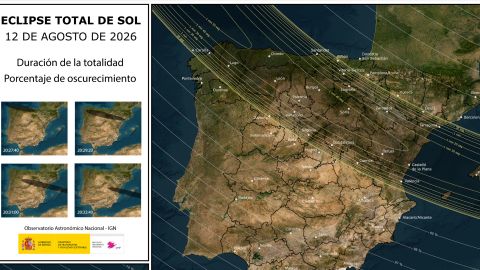 El paso del eclipse por Espa�a