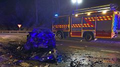 Ambos coches implicados quedaron destrozados