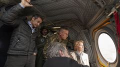 Mitsotakis, Von der Leyen y Sassoli observaron desde un helicoptero la situaci�n en el el r�o Evros, frontera natural entre Grecia y Turqu�a