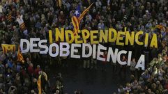 Concentraci�n ante el ayuntamiento de Barcelona tras la declaraci�n de los imputados el pasado martes