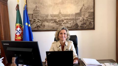La ministra Ana Abrunhosa, en su despacho en la Pra�a do Com�rcio