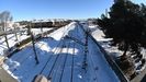 V�as cubiertas de nieve en la l�nea de Cercan�as de Alcal� de Henares