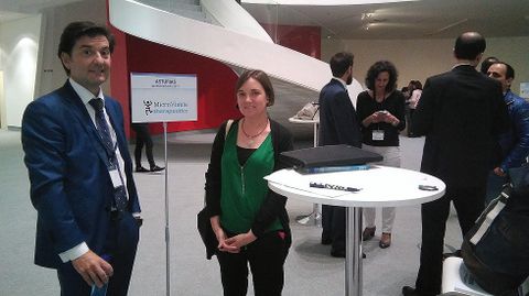 Rafael Mart�nez y Noelia Mart�nez, de Microviable Therapeutics.Rafael Mart�nez y Noelia Mart�nez, de Microviable Therapeutics