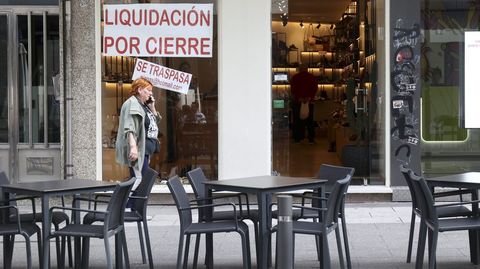 Imagen de un establecimiento del Ensanche compostelano, en septiembre del 2024