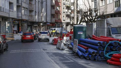 Obras en la avenida de Portugal.