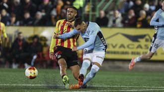 Ferran Jutgl fue titular con el Celta en su reencuentro con el Sant Andreu, donde milit.