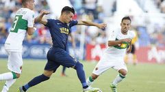 Natalio durante el partido frente al Elche