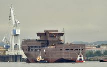 La botadura del flotel marc� el m�ximo de ocupaci�n en la obra para la petrolera Pemex. 