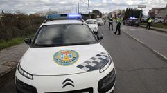 Control de tr�fico en el casco urbano de Monforte a ra�z del cierre del municipio