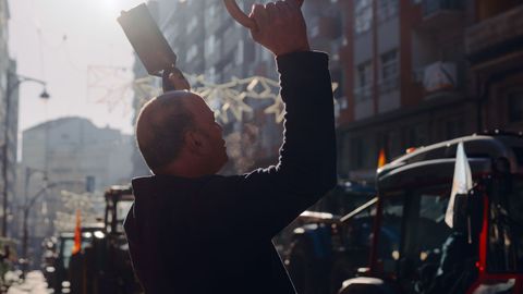 Los manifestantes se hicieron notar en la ciudad con bocinas, cencerros o petardos