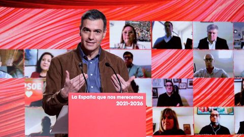 Pedro Snchez durante su intervencin en un Comit Federal del PSOE celebrado en Barcelona