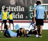 Toni en el momento de la lesi�n.