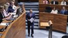  El presidente del Principado, Adri�n Barb�n, al inicio de su intervenci�n en la Junta General del Principado que acoge la primera sesi�n del debate sobre el estado de la regi�n