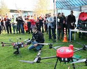 Los drones se presentaron en las jornadas de ayer. 