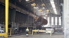 Nervi�n ha participado en todos los contratos de e�lica marina de Navantia y Windar en el astillero de Fene