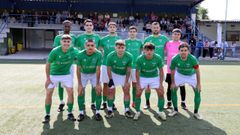 El once inicial del Vali�o en el partido frente al Uni�n.