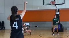 La serie de triples de la baloncestista santiaguesa Blanca Mill�n