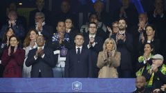 Emmanuel Macron, durante la final de la Copa de Francia de f�tbol en la que fue abucheado