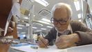 Hayao Miyazaki, cofundador de Studio Ghibli, dibujando, en una imagen de archivo