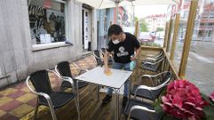 El negocio de Serxio Perille es uno de los que ya ha abonado la tasa de terrazas para este a�o