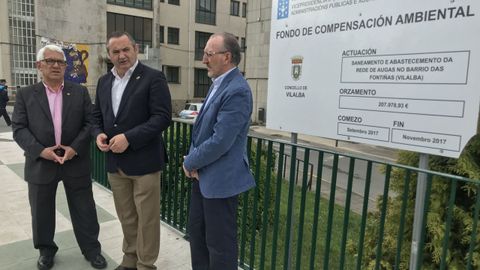 Jos Manuel Rozas (a la derecha) comojefe territorial de Presidencia, en una visita al municipio de Vilalba.