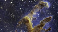 Los Pilares de la Creacin, fotografiados por el telescopio Webb