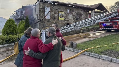 Incendio en el monasterio budista de San Amaro (Ourense).