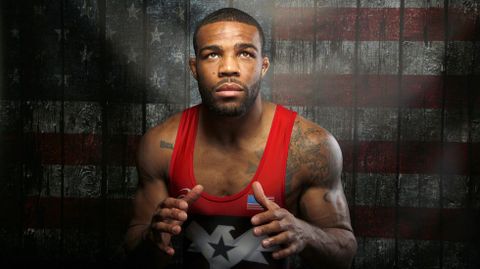 El corredor Jordan Burroughs posa para el reportaje