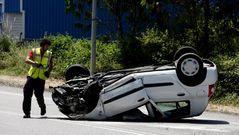 Dos heridos, uno de ellos grave, en un accidente en Curro