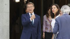 El presidente del PP, Alberto N��ez Feijoo, a su llegada al Tribunal Supremo para la apertura del A�o Judicial.