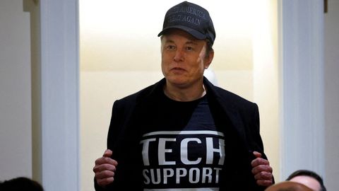 Elon Musk, en la primera reuni�n del gabinete de Donald Trump